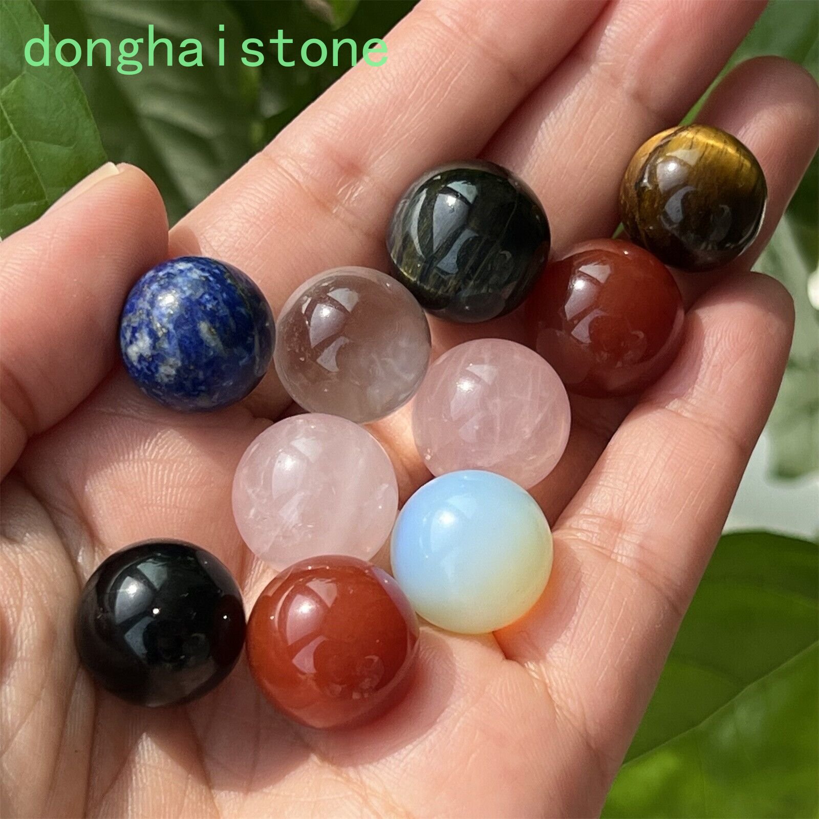 13x Wholesale Natural Mixed sphere quartz crystal ball Palm stone healing 15mm+