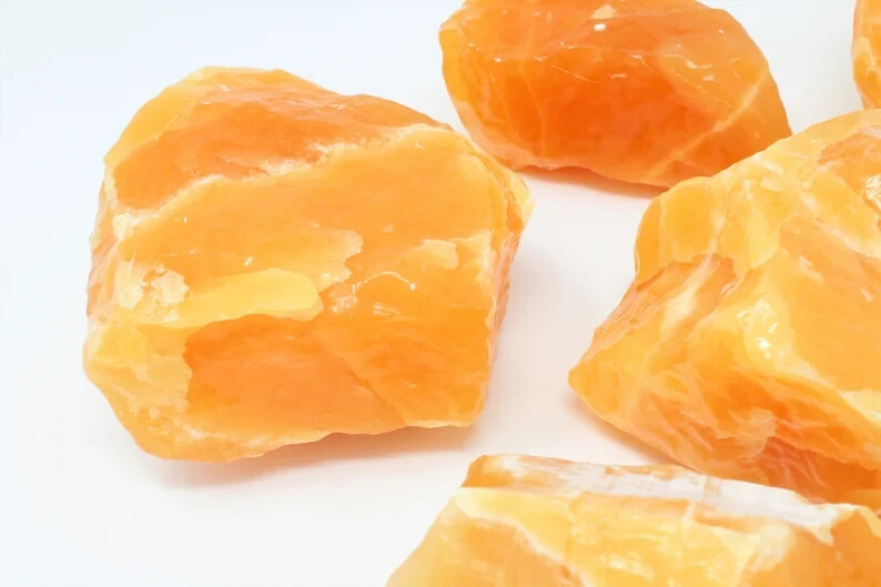 GIANT Yellow Calcite Stones Large Raw Healing Crystals Natural Lapidary Rocks