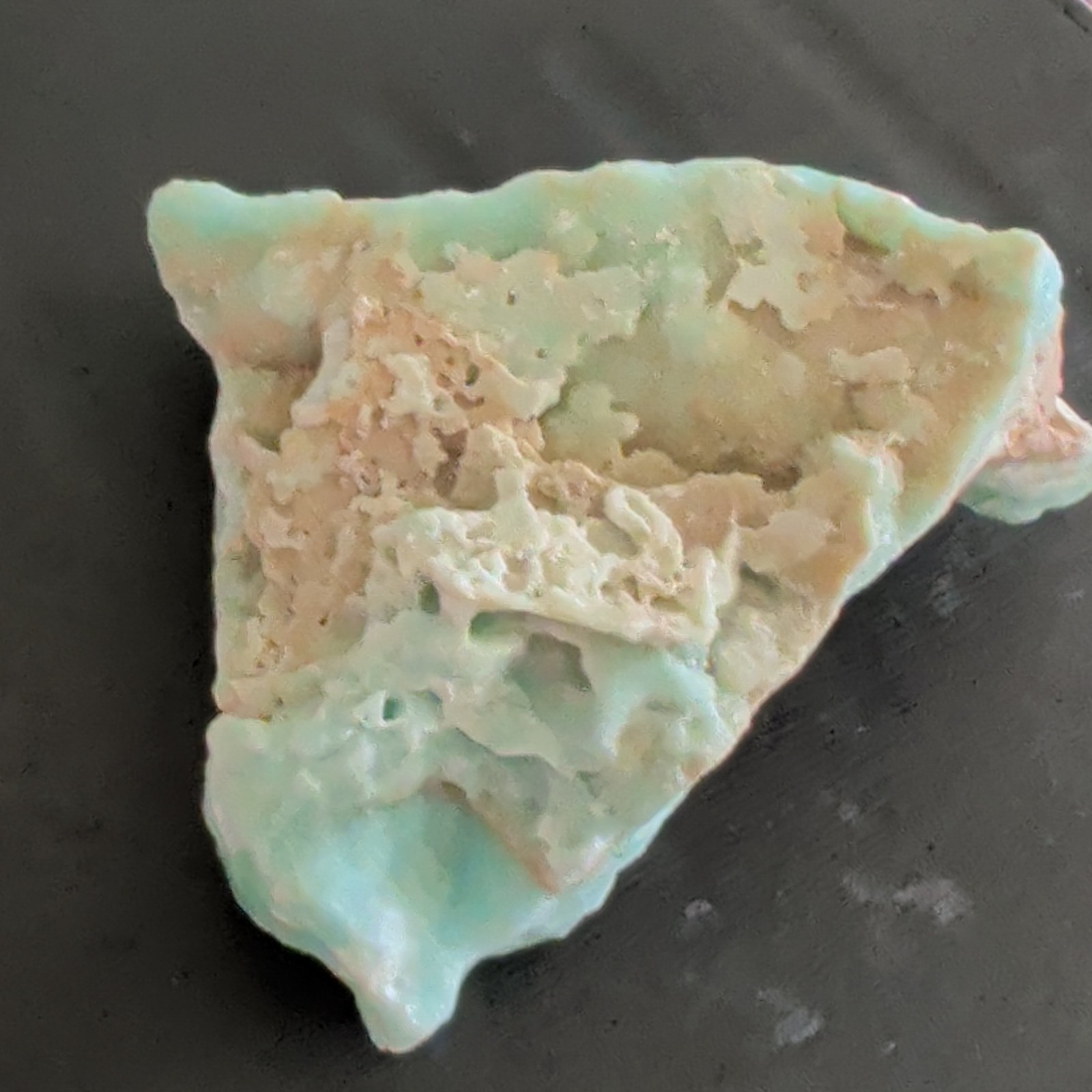 Blue/Green Smithsonite Mineral Crystal Specimen on Matrix Display Piece