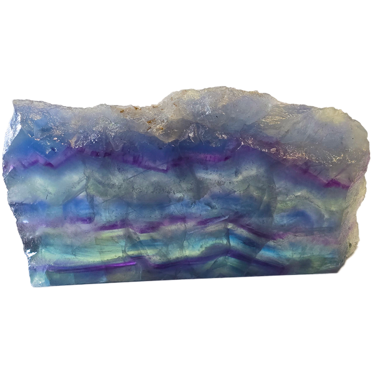 Medium Rainbow Fluorite Slab🌈 Polished Crystal Decor Display Stone