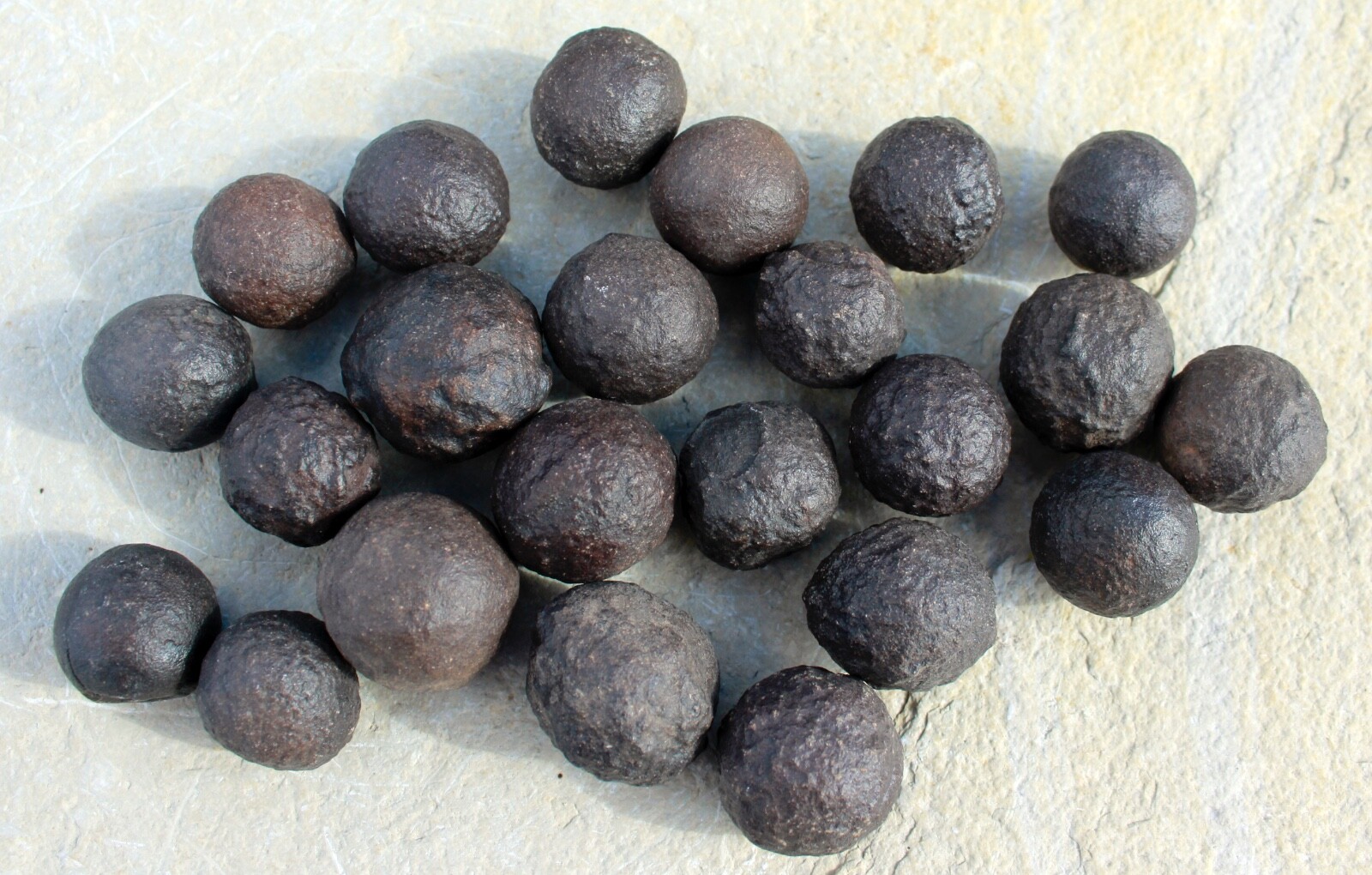 Moqui Marbles • Iron Concretions • One Pair, About 1.50″ diameter