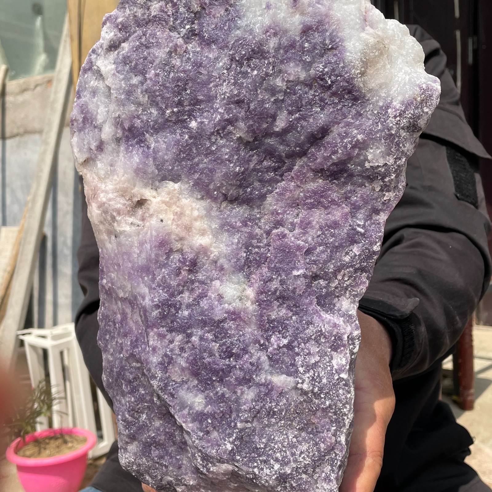 5450g Large Natural Purple Lilac Jade Raw Stone Quartz Mineral Specimen