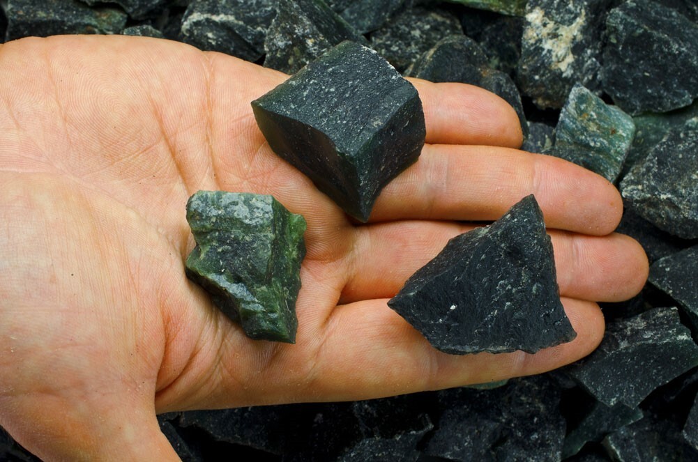 1/4 lb Green Serpentine Rough Stones – Natural Crystal Mineral Rock Tumbling