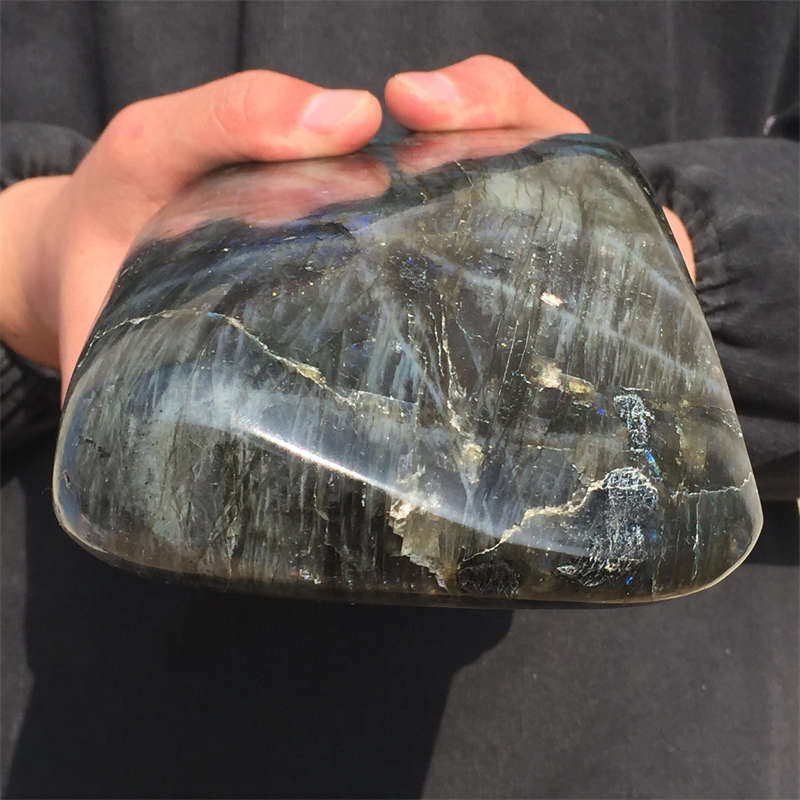2.11kg Natural Labradorite Quartz Crystal Spectrolite Mineral Reiki healing