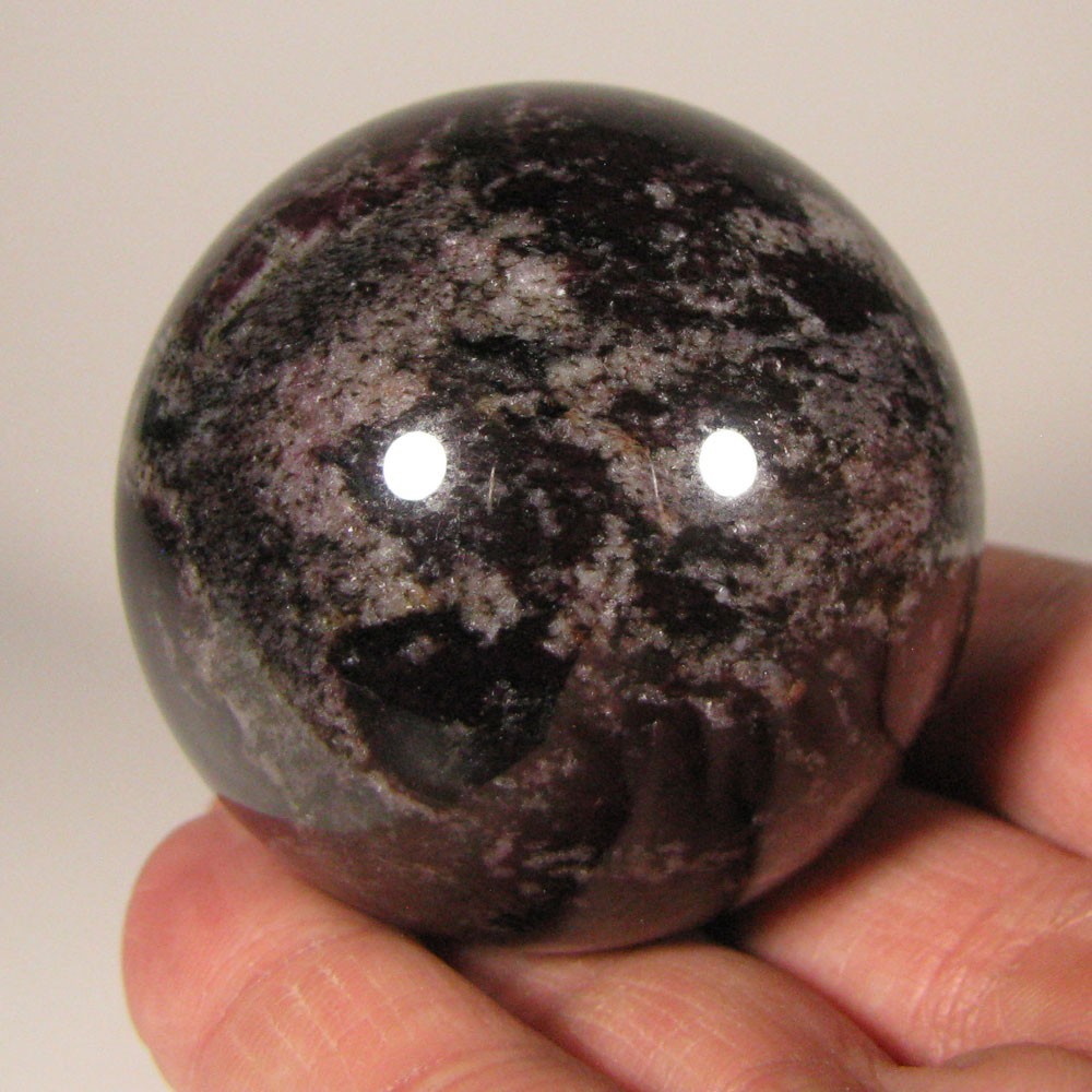 2.1″ PURPLE DUMORTIERITE Gemstone Sphere Ball w/ Stand – India – 54mm