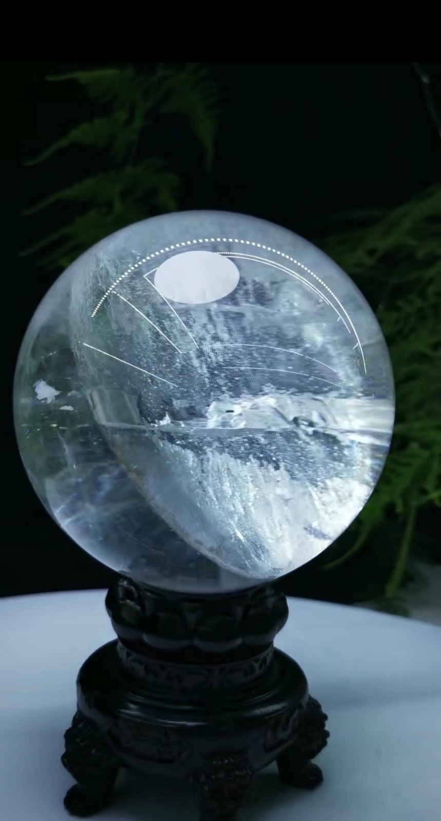 5lb Top Natural Rainbow Clear Quartz Sphere Crystal Ball Reiki Heal Energy Gem