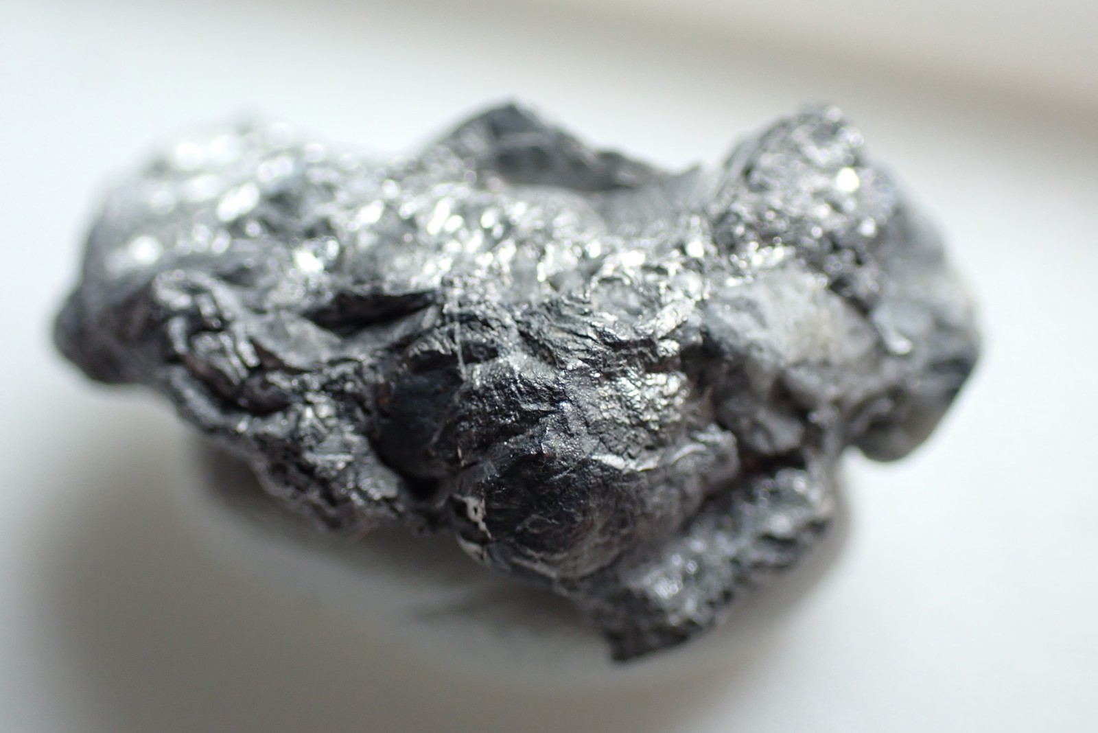 ANTIMONY * SILVERY-BRIGHT BOTRYOIDAL AGGREGATE * RARE ! Pribram, CZECH REPUBLIC