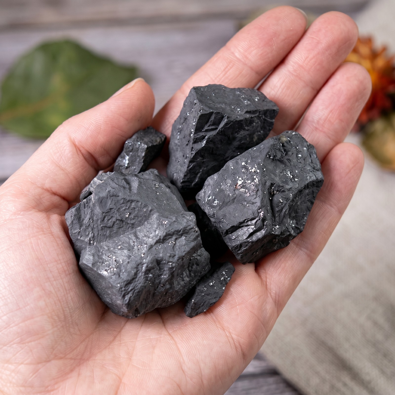 Natural Raw Shungite Rough Stone Mineral Specimen Purifying Healing Crystal