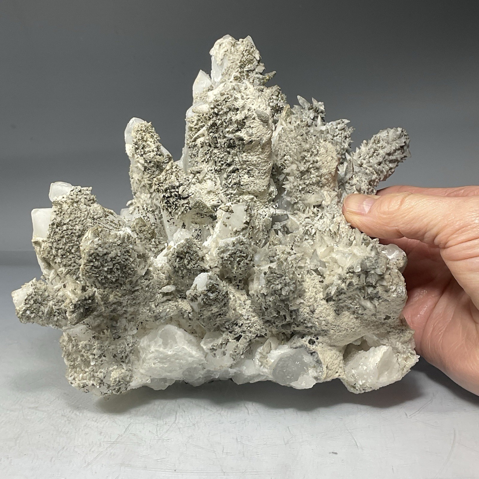 SS Rocks – Quartz, Calcite and Pyrite (Silverton, Colorado) 4.11lbs Fluorescent