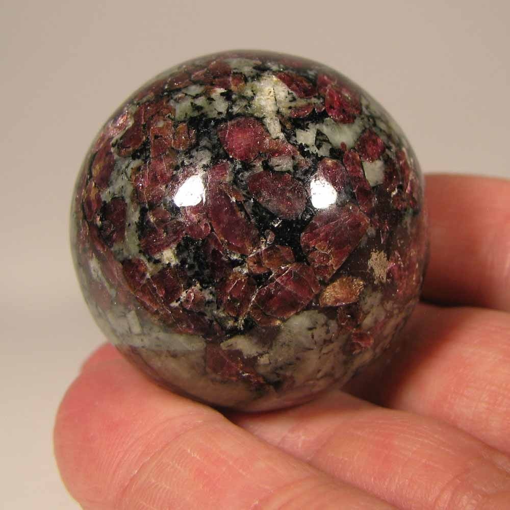 40mm EUDIALYTE Sphere Ball w/ Stand – Kola Peninsula, Russia