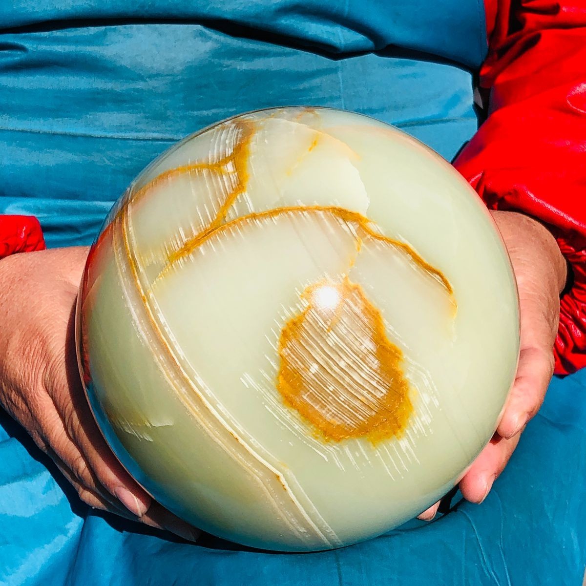 6000g Natural Afghan Jade Chakra Quartz Sphere healing ball Specimen
