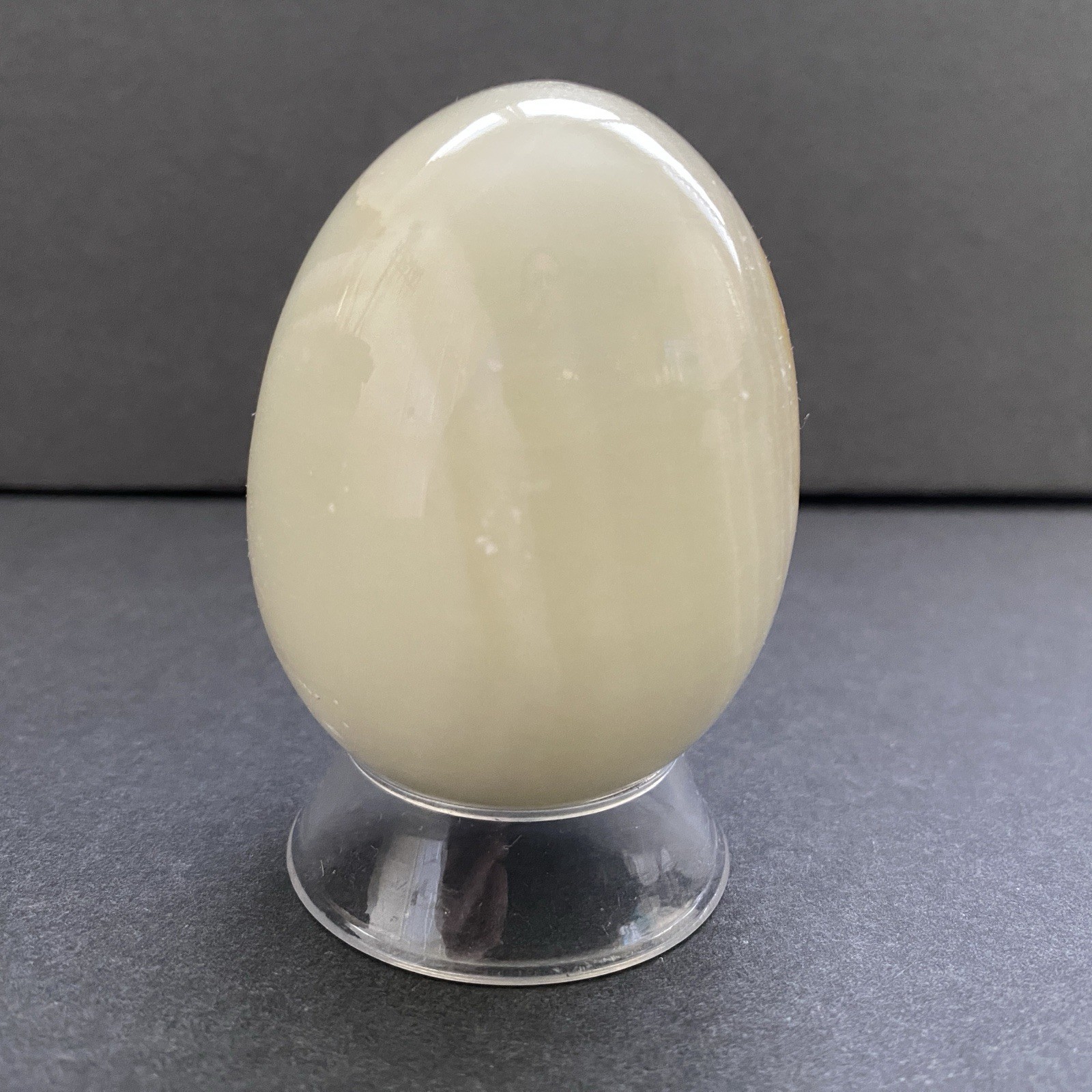 Natural Onyx Stone Egg With Stand Hand Polished Banded Agate Calcite Crystal