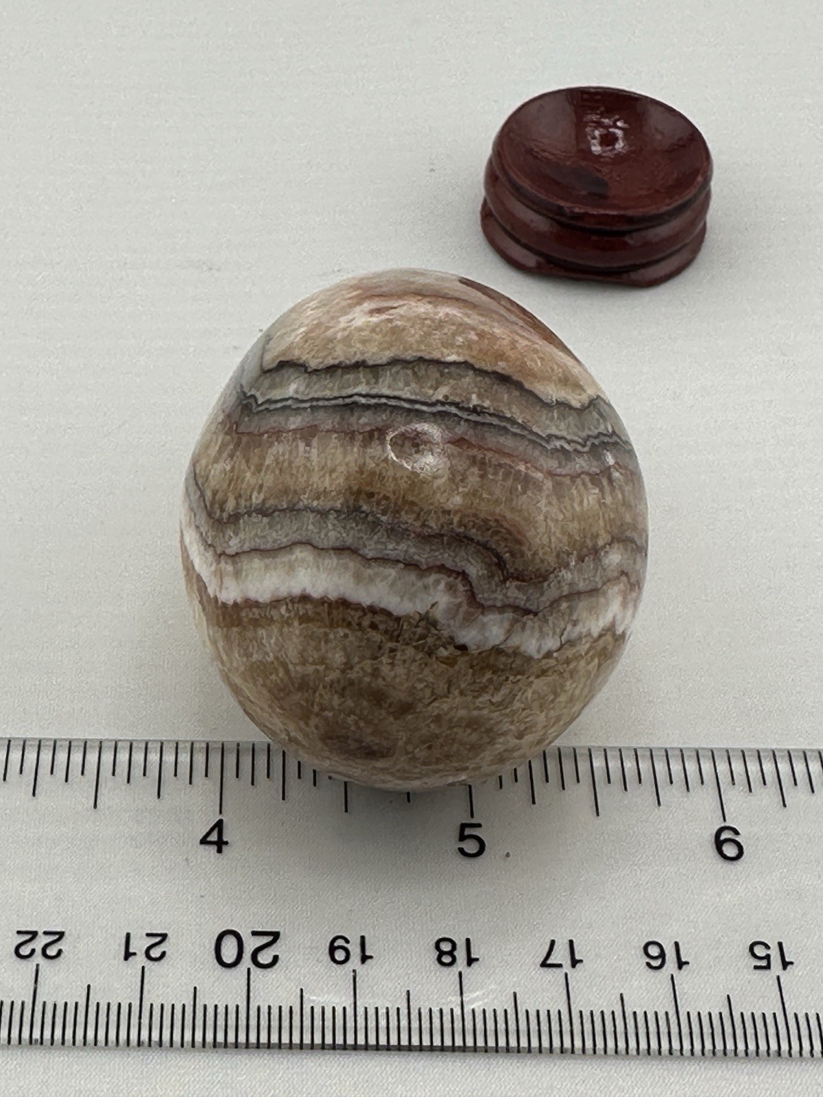 Stunning Banded Agate Onyx Egg Crystal Formations W/ Stand 2.5″ Cream Browns