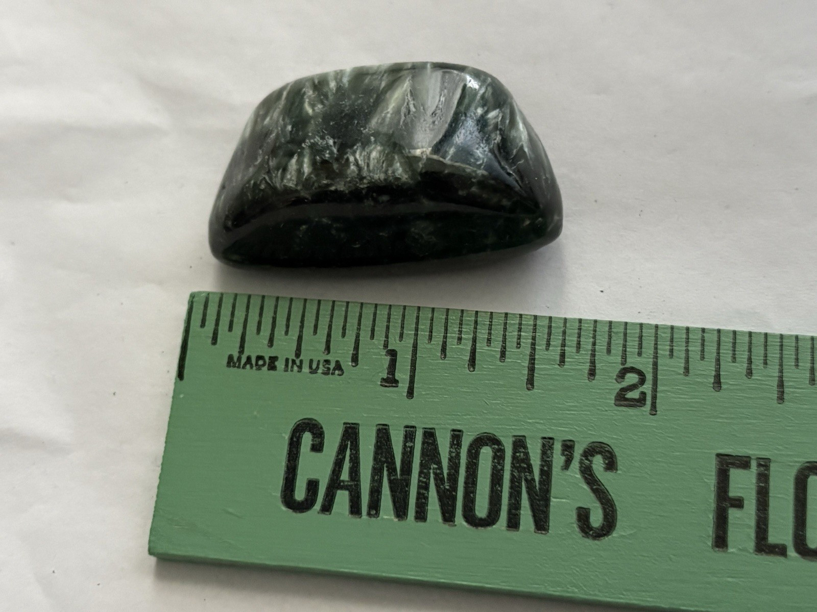 Seraphinite Polished Stone from Siberia 24 grams A Grade Material
