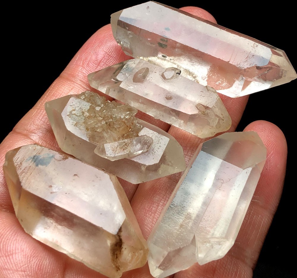 96g 5PC Himalayan crystal Natural Lemurian Quartz Lemurian Crystal Point DT t819