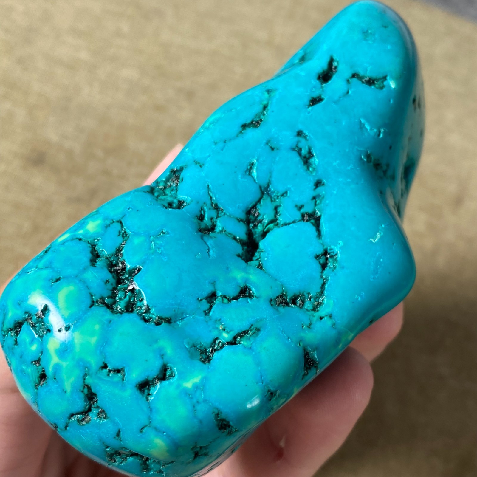 183g Beautiful Turquoise Nugget Rough specimen W381
