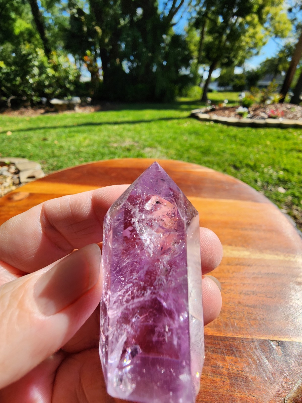 40 grams Amethyst Tower Reiki Healing Point 1-7/8″ tall