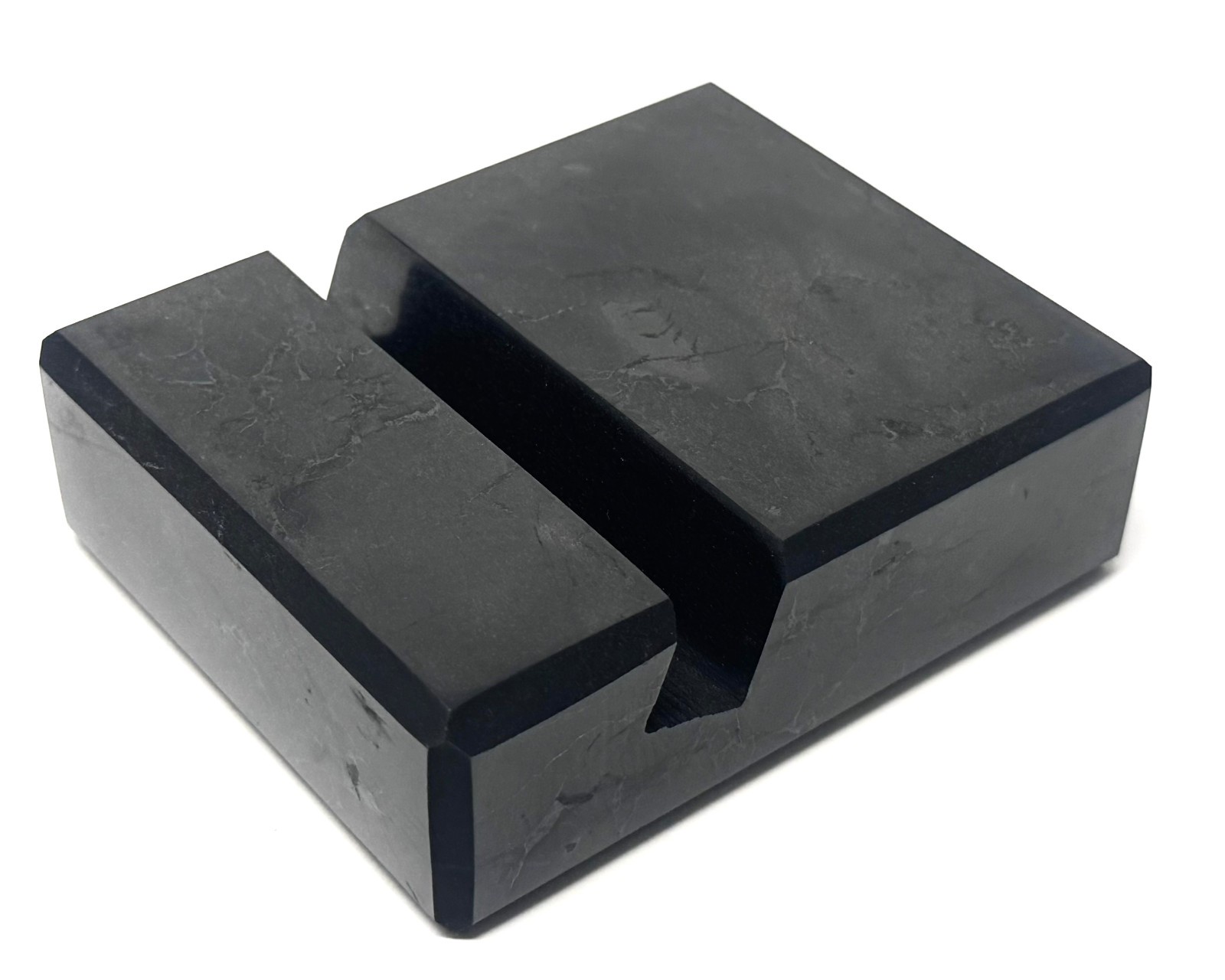 Shungite Cellphone Holder – EMF Protection Phone Holder, Polished Shungite Stone