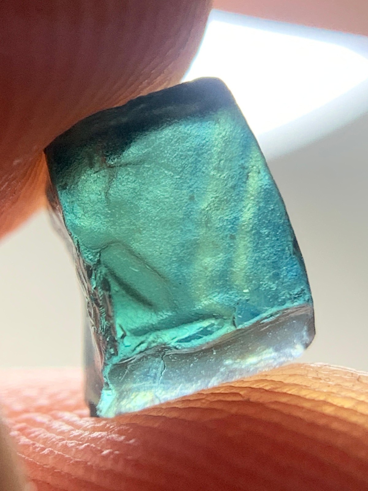 1.50 Crt Amazing Facet Grade Teal Sapphire Rough Piece @Madagascar