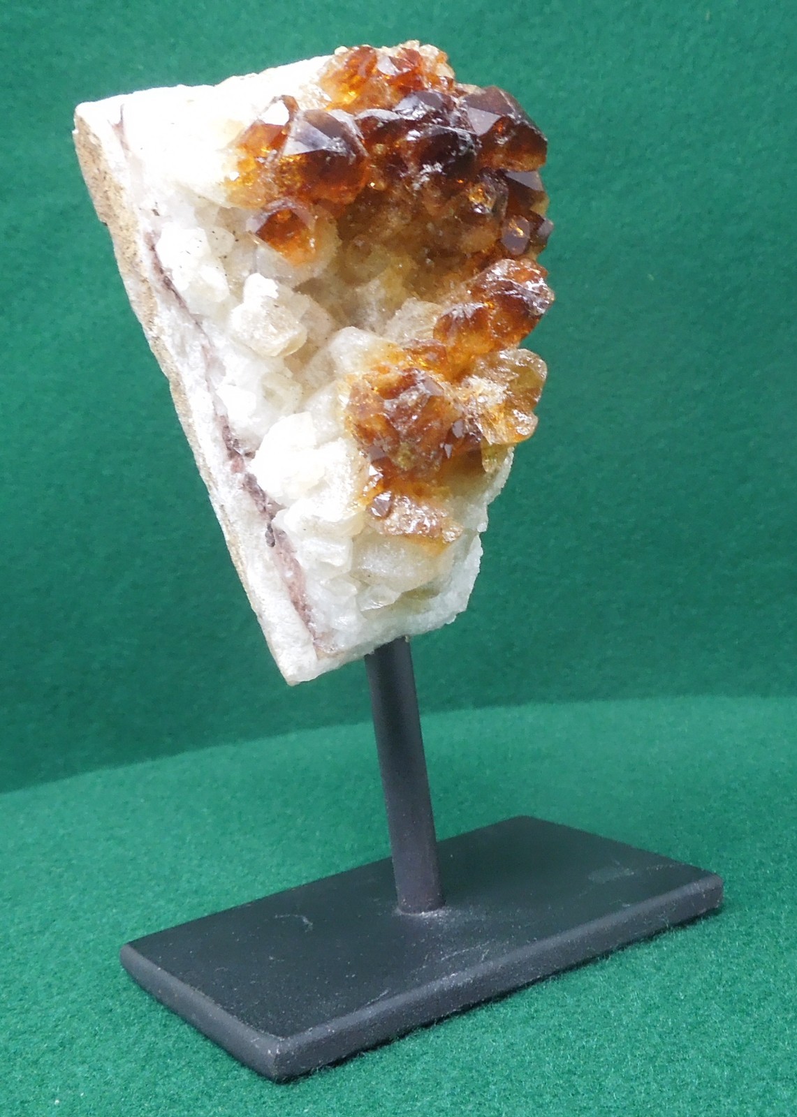 Citrine Quartz Crystal Cluster , Mounted Display Specimen, 4-3/4″ x 2-1/2″