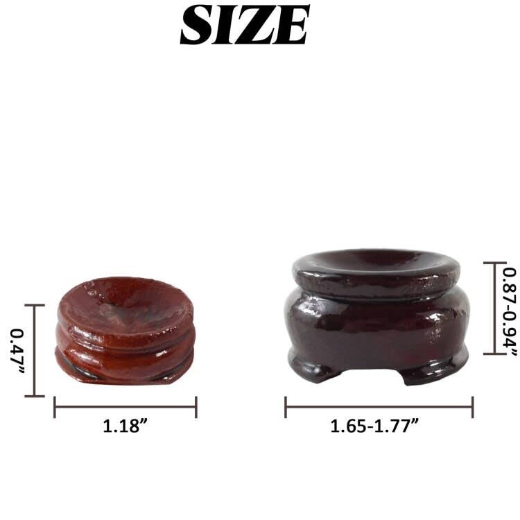 20PCS 2 Sizes Wooden Egg Stands Holders Displays Stand Ball Egg Base for Crys…