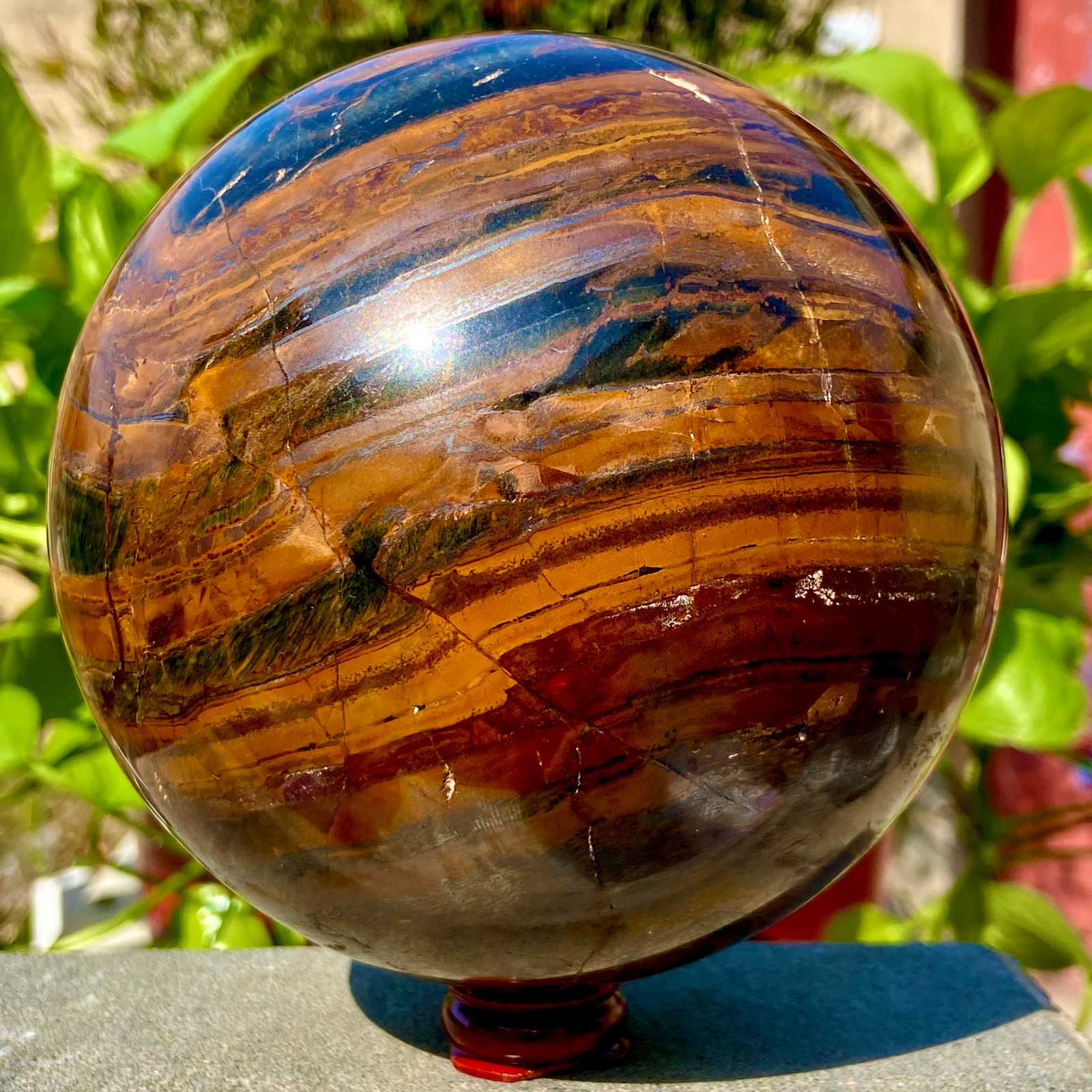 6.7LB Natural Tiger’s eye stone quartz Sphere crystal ball rock Healing