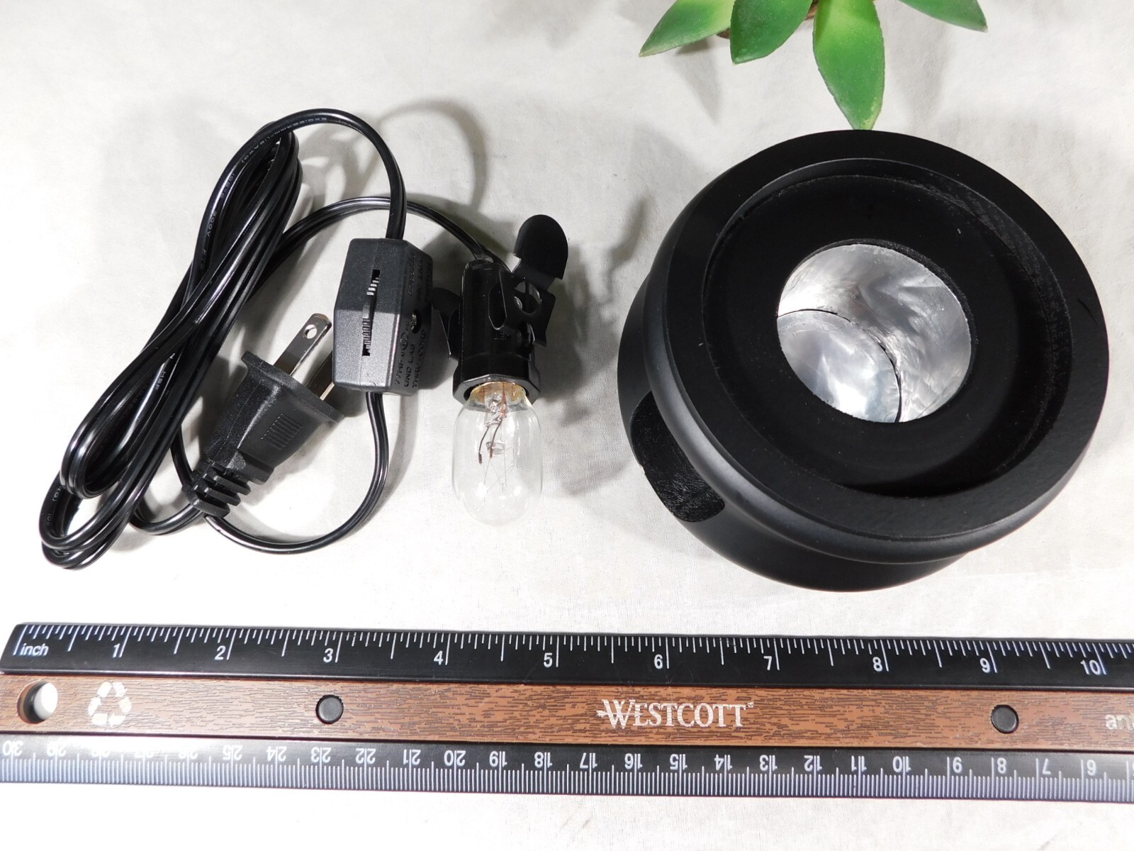 LIGHTED Display Stand Round Shape Black Color