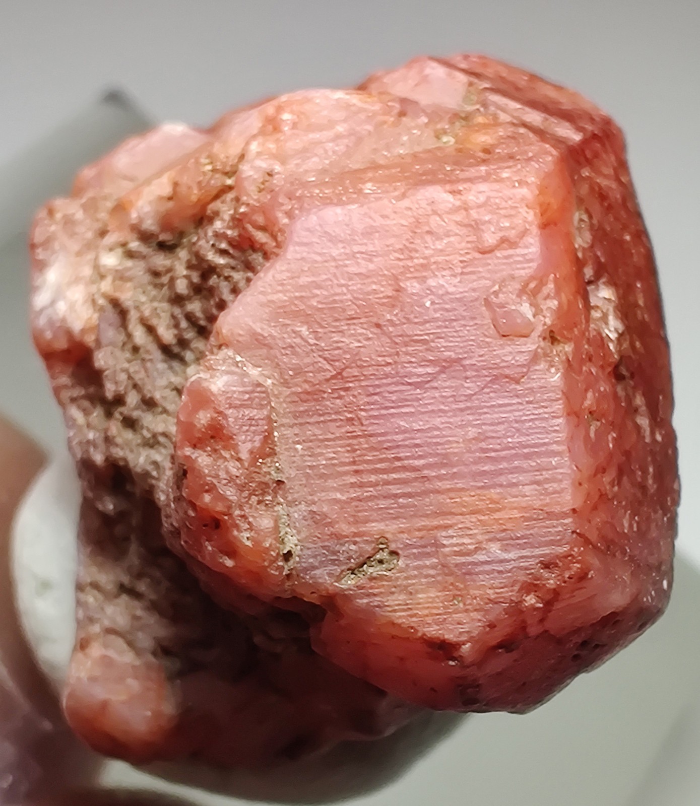 Pink Sapphire crystals, dual color fluorescence! North Carolina. 11 grams.