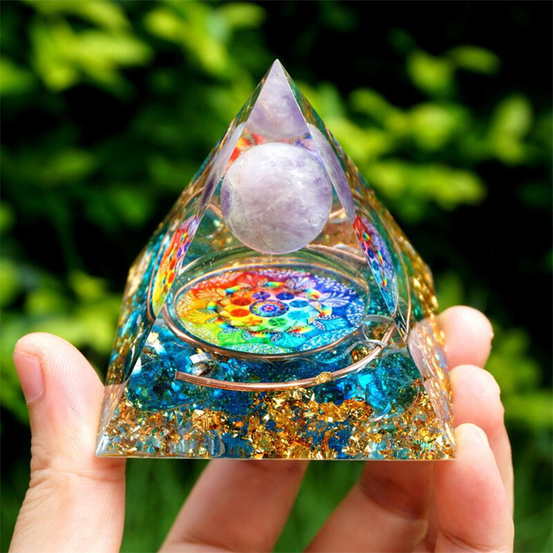 Orgone Pyramid Energy Generator Emf Protection Healing Meditation Orgonite USA