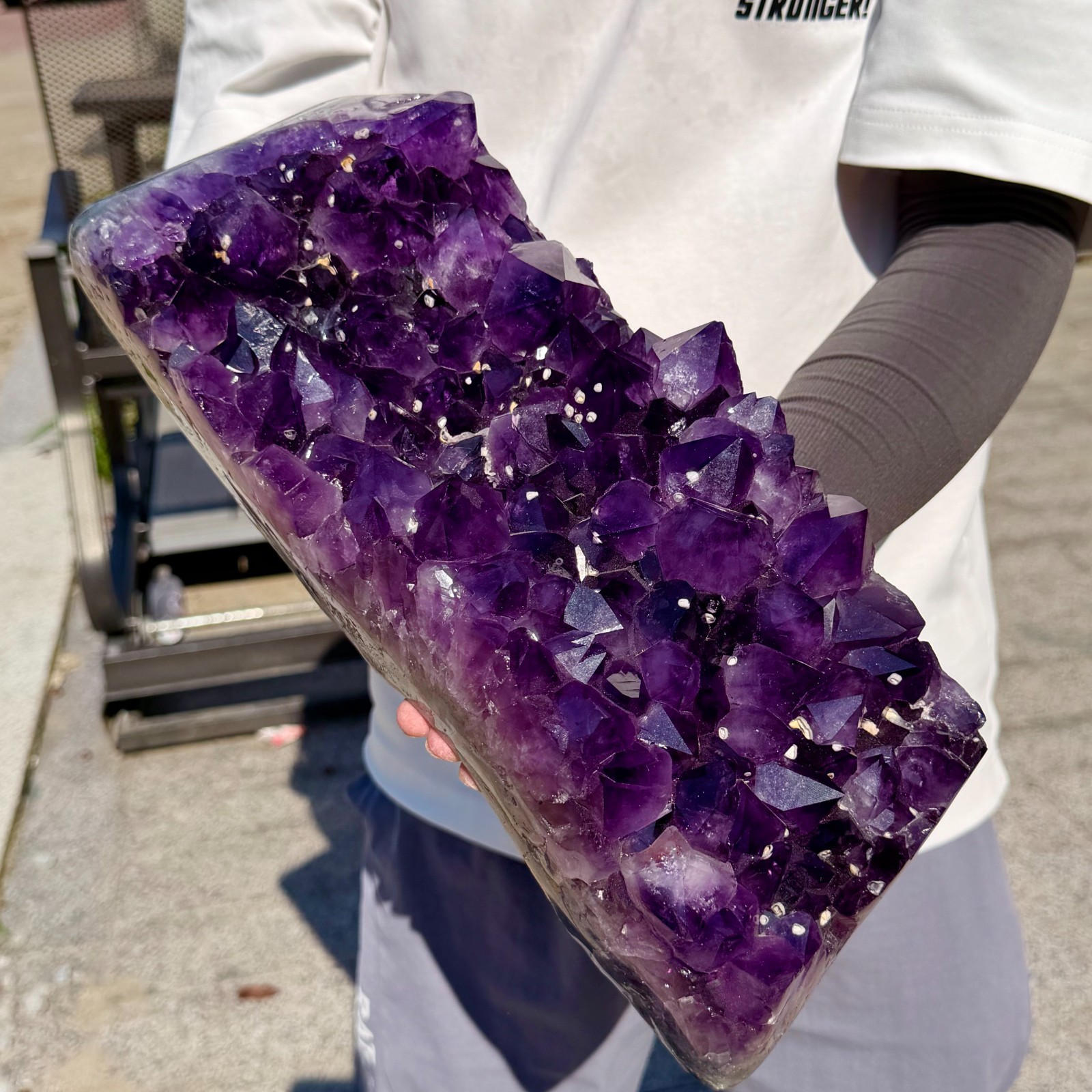 16.39lb Natural Amethyst geode quartz cluster crystal specimen Healing