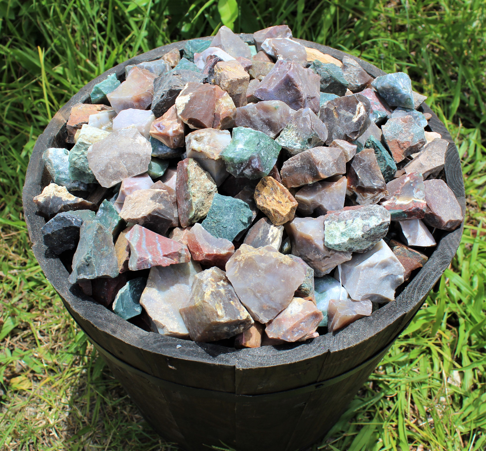 1 lb Lot Natural Rough Fancy Jasper, Raw Gemstone Cabbing Rock Multi color 16 oz