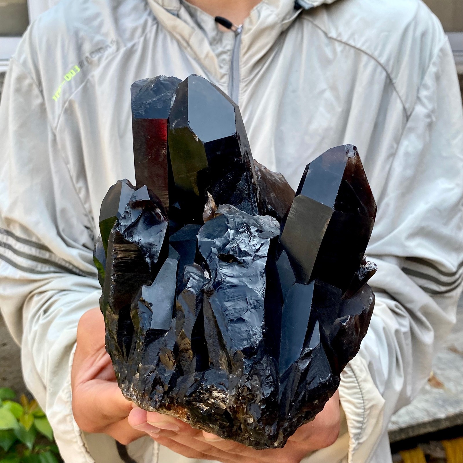 7LB Natural Tea black Crystal quartz Cluster Mineral Specimen Healing reiki