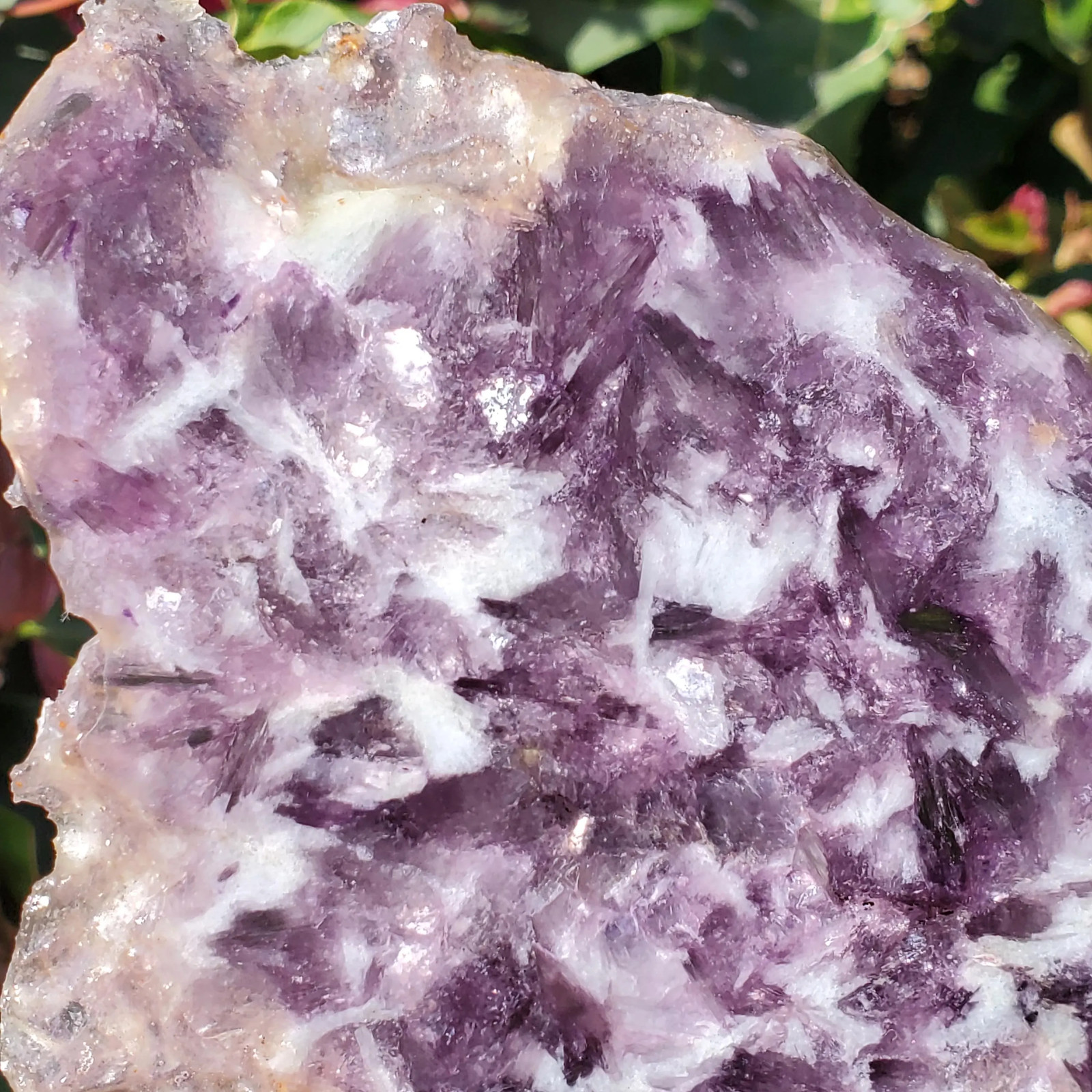 Raw Mica Lilac Pink Purple Flashy Sparkly Polished Display Slab 197 grams