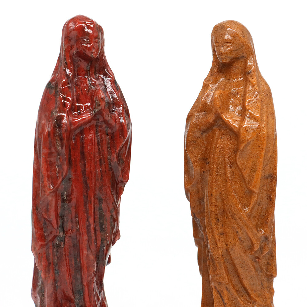 3.9″ Virgin Mary Prayer Sculpture Natural Healing Crystal Carved Home Decor Gift