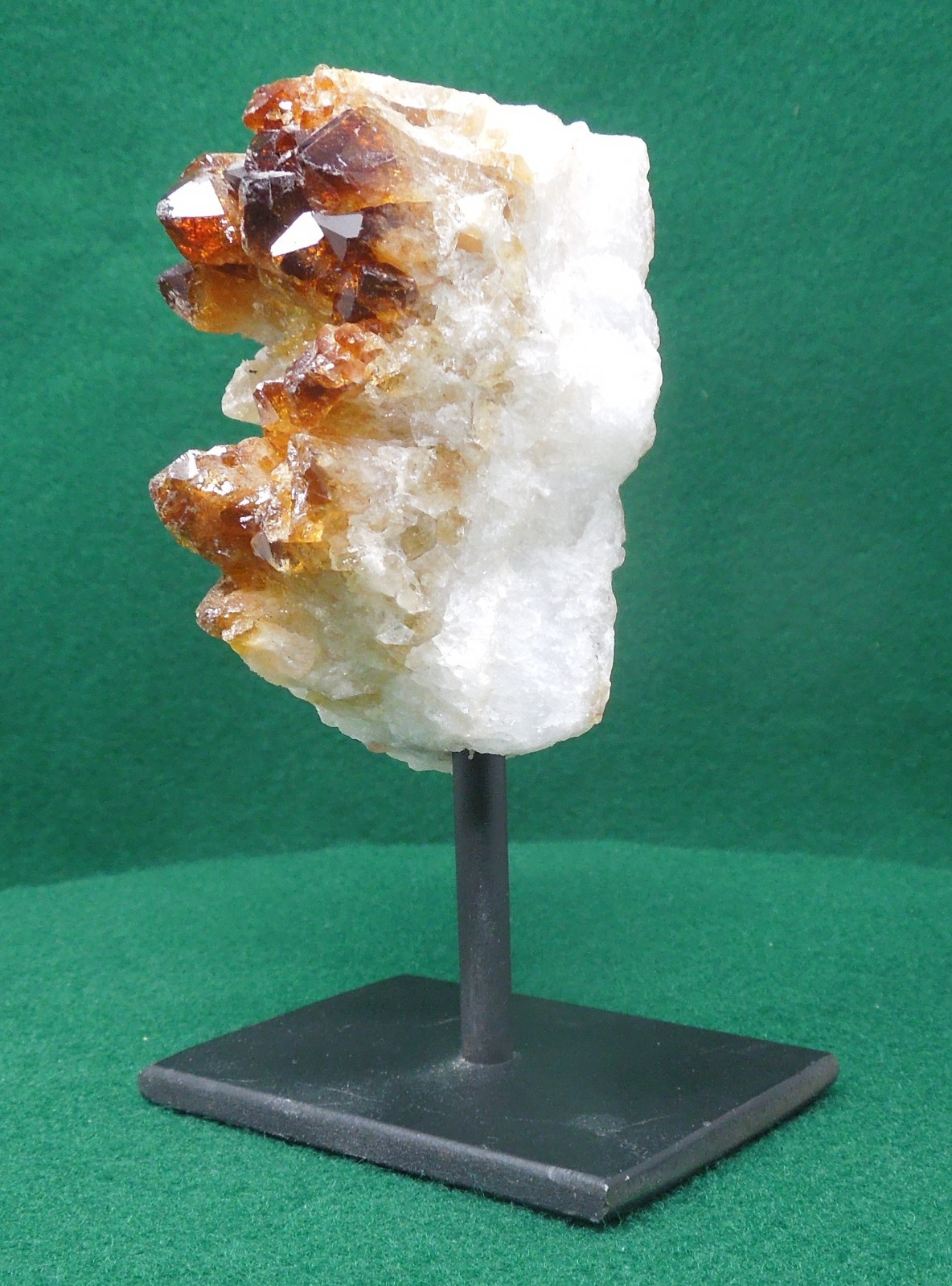 Citrine Quartz Crystal Cluster , Mounted Display Specimen, 4-3/4″ x 2-1/2″