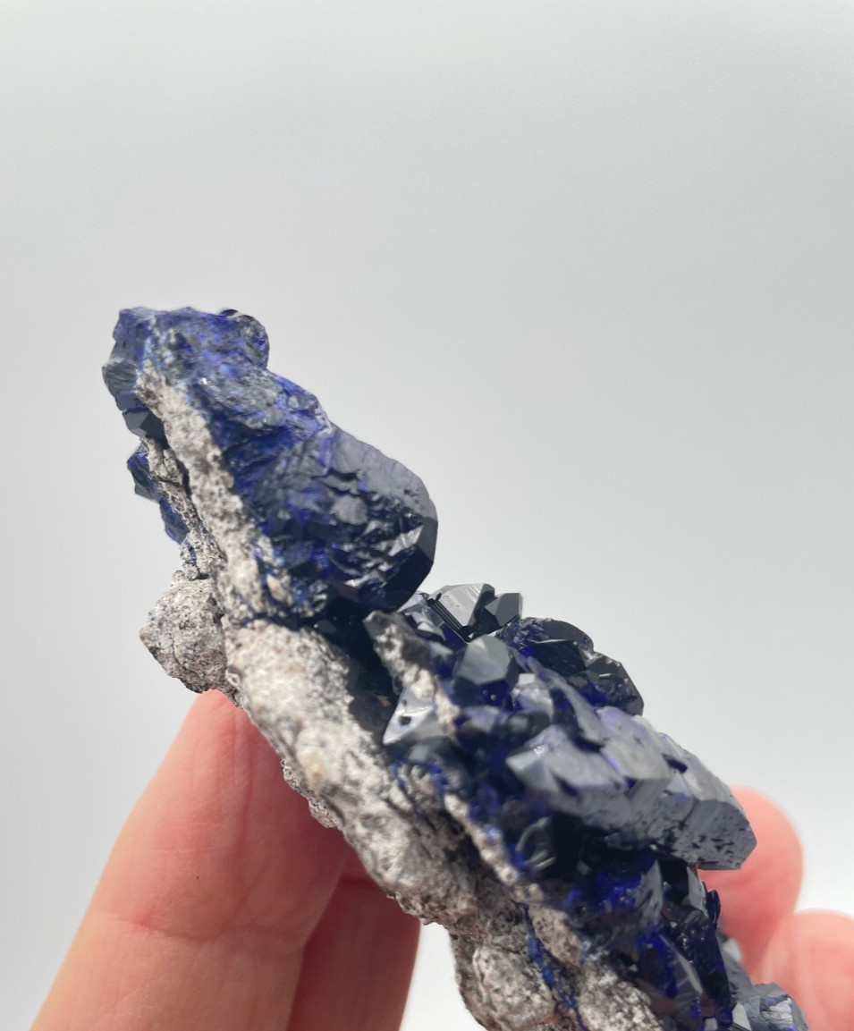 ~ 3 3/8” high x 1 3/4” x 7/8”, AZURITE, Milpillas Mine, Mexico