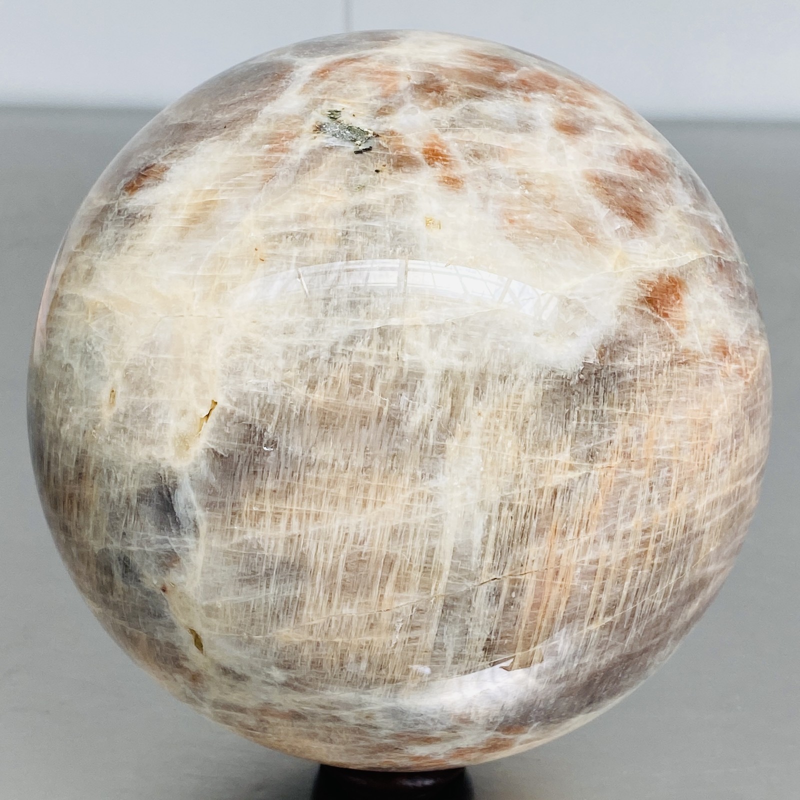 Natural Gray moonstone sphere quartz Crystal ball Healing 3720G (8.2LB)