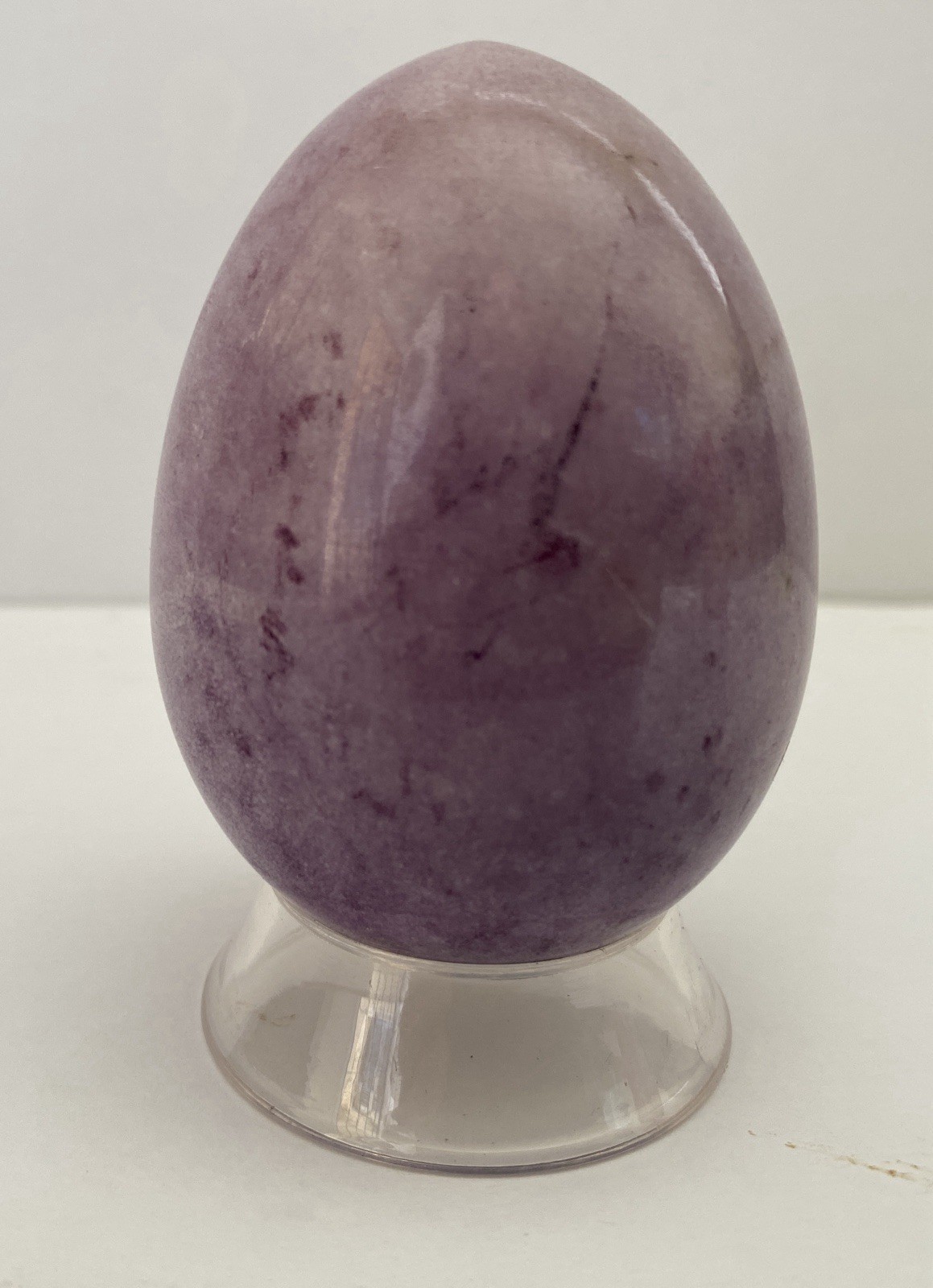 Natural Onyx Stone Egg With Stand Hand Polished Banded Agate Calcite Crystal