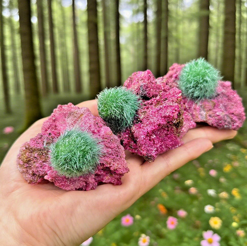RARE Dandelion Zeolite Cluster Titanium Geode Gemstone Specimens Collection