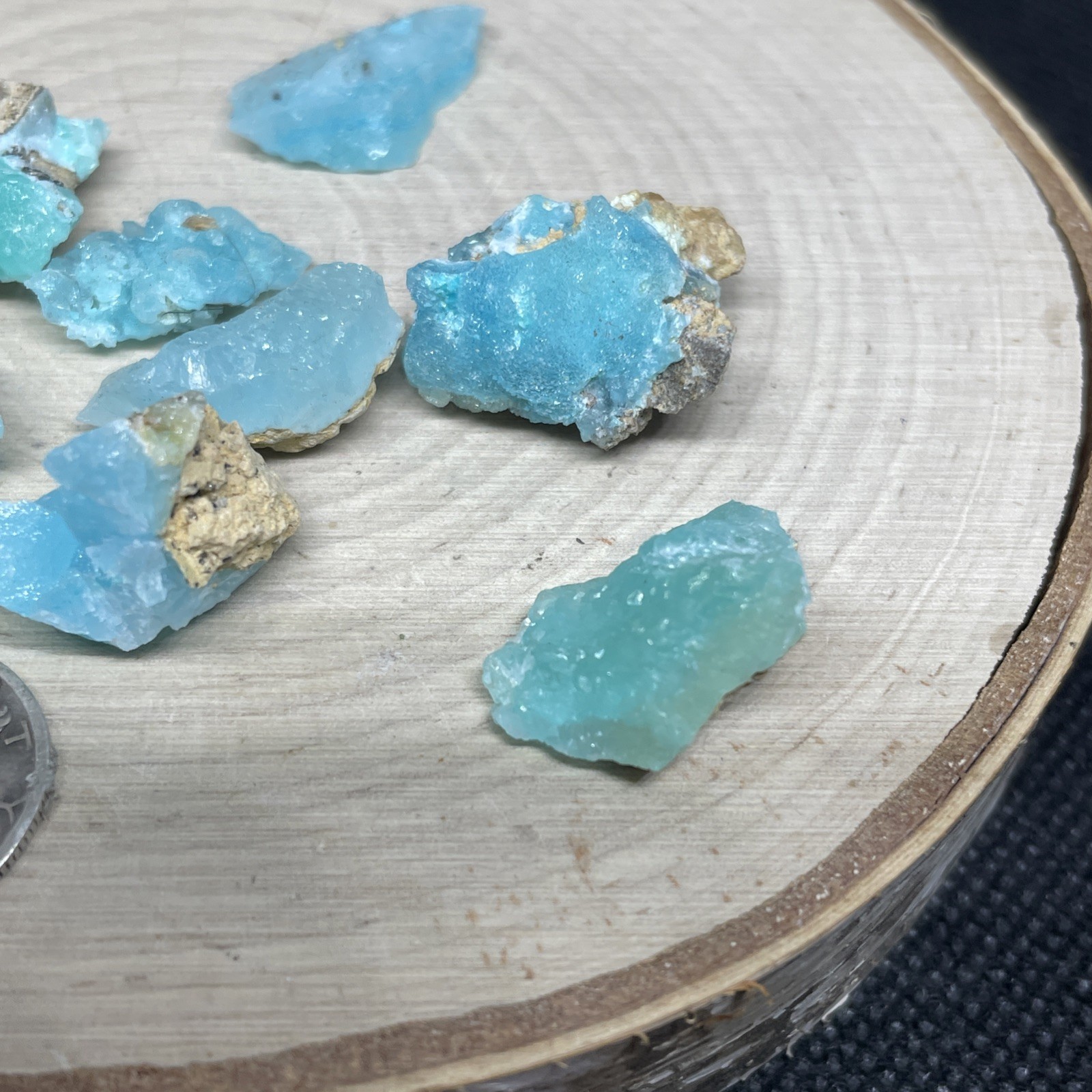 RARE BLUE SMITHSONITE X AURICHALCITE 8 Pieces YANGA KOUBENZA, Dr Of Congo