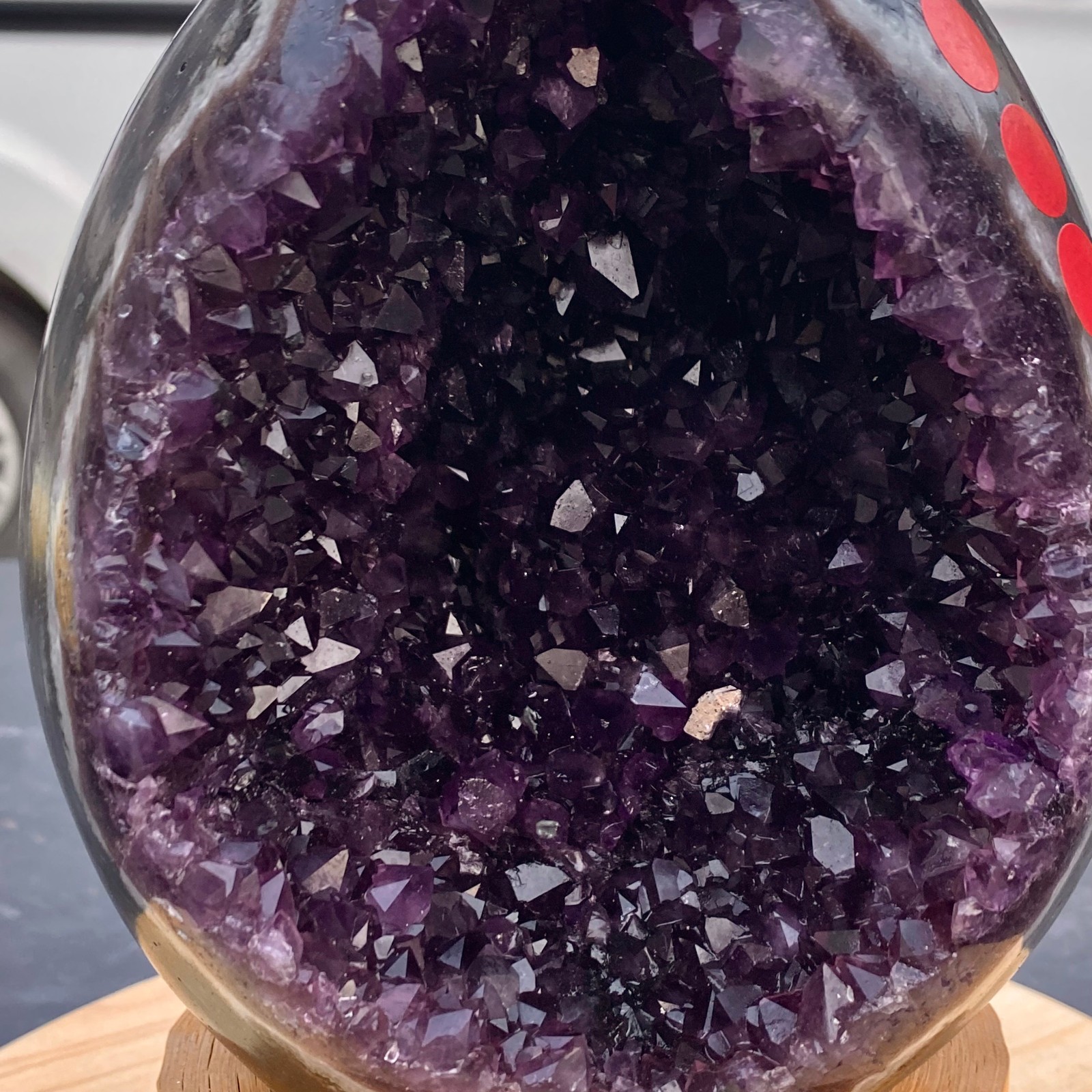 6.83LB Large Natural amethyst Dinosaur egg Quartz Crystal specimen healing