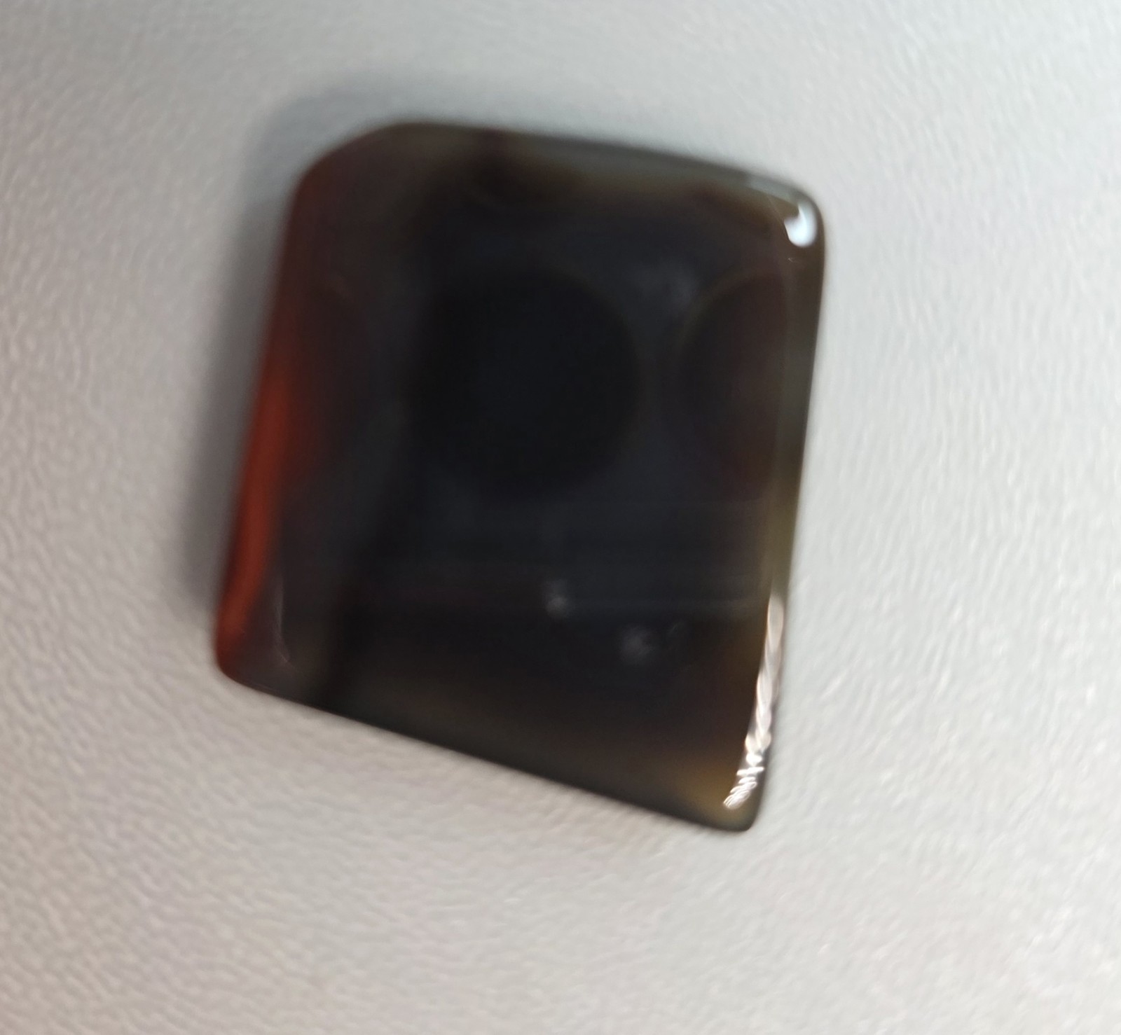 Rare banded Red Black Dark Gray Kentucky Agate Cabochon Ready to set #C-16