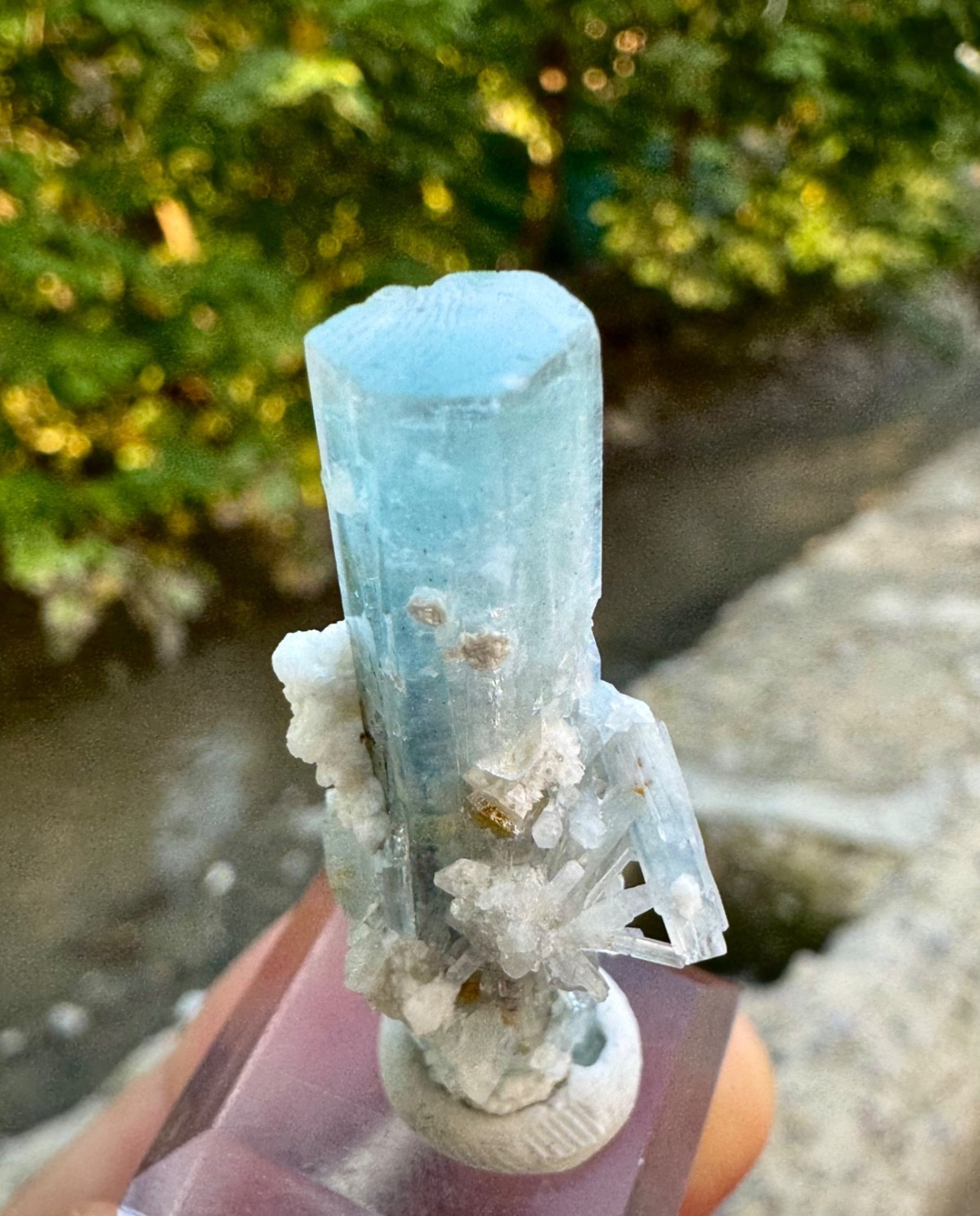 Natural Sky Blue Terminated Aquamarine Crystal , 33 Carats @ Minerals
