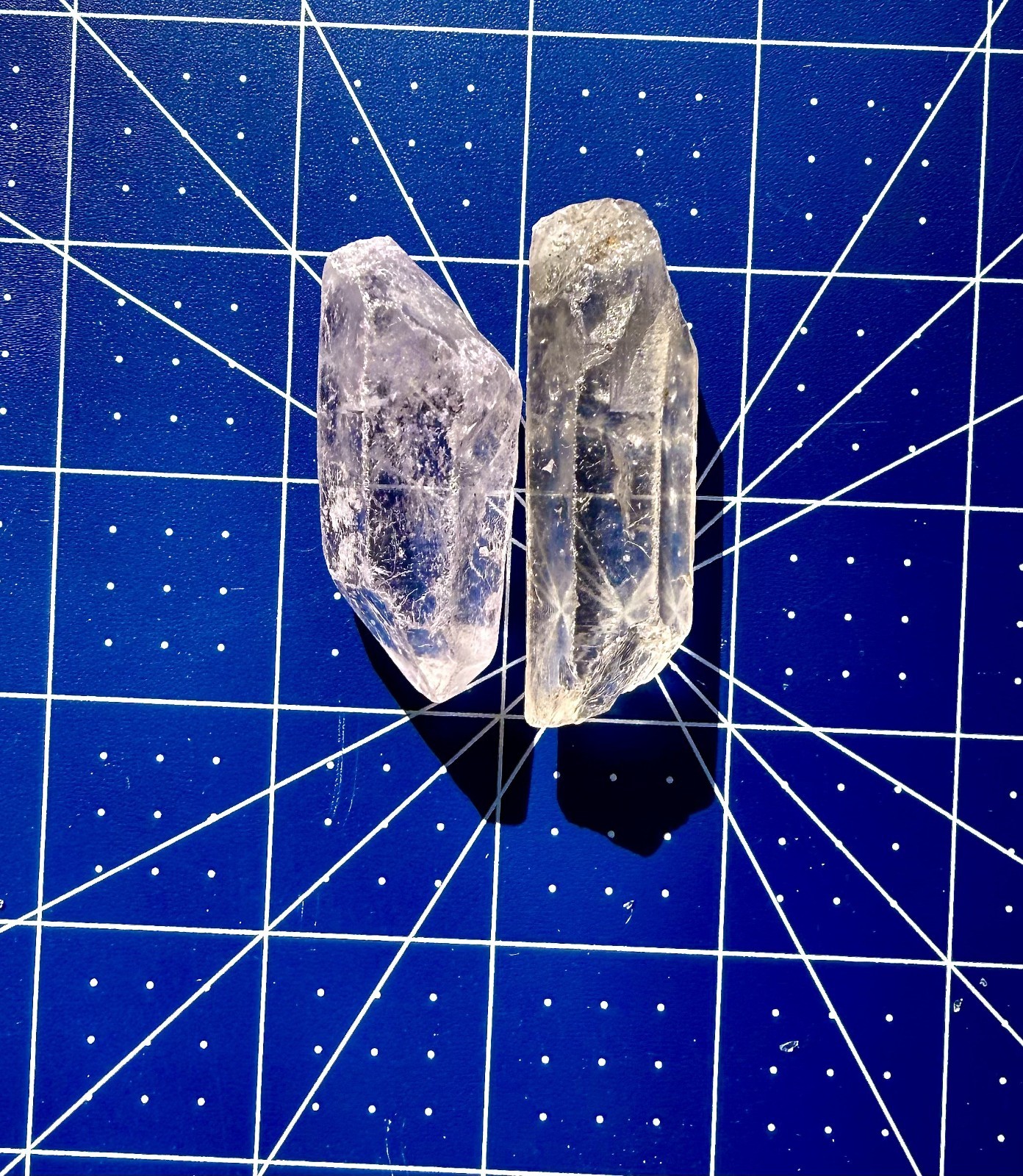 Two Natural Clear Quartz Crystal Points Roughly 1.5″ to 2.0″ in Size Raw Crystal