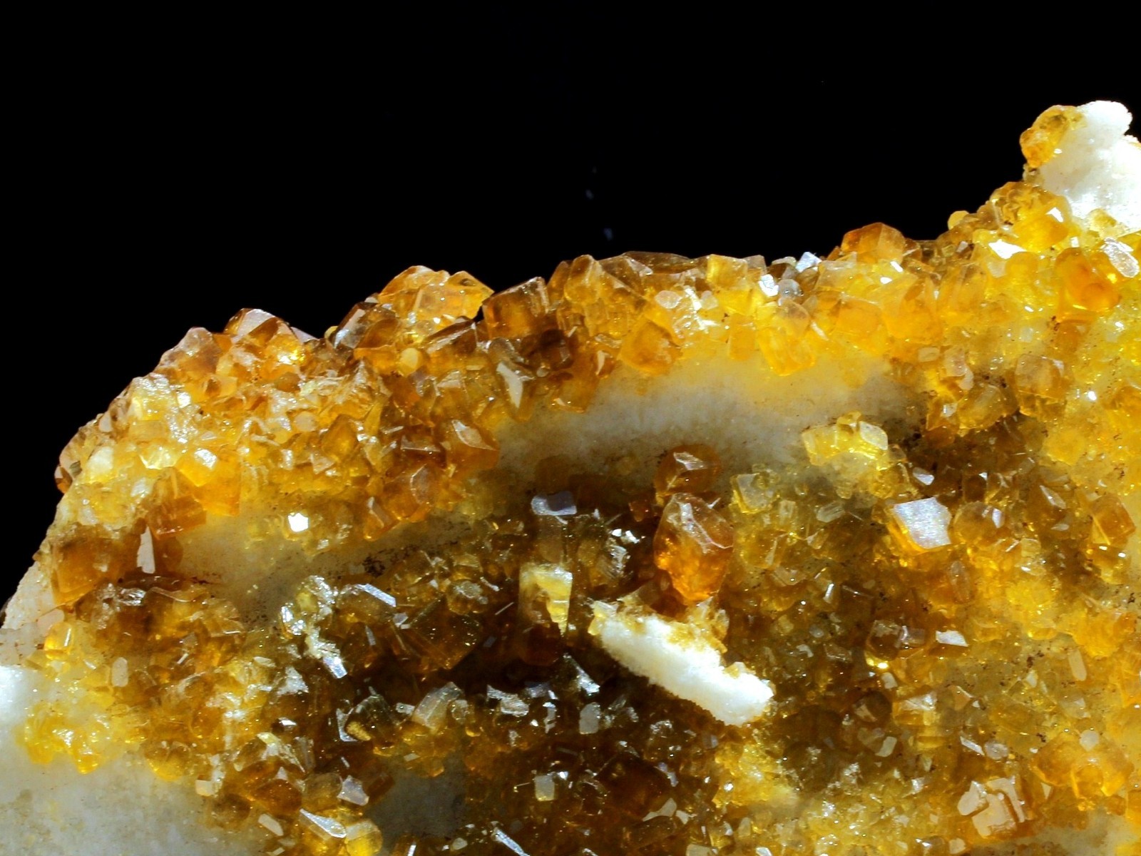 3.0Lbs Super Bright Golden Barite Crystals on White Quartz Mineral Specimen!