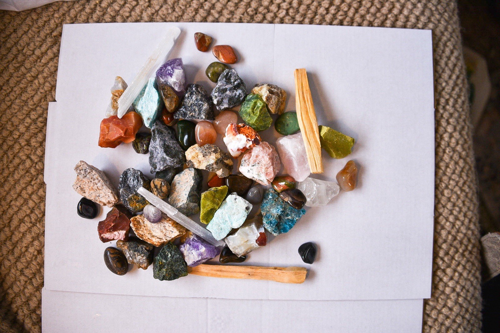 MEDIUM Mixed Mystery Crystal Box, Raw Crystals, Tumbled Crystals, Rocks