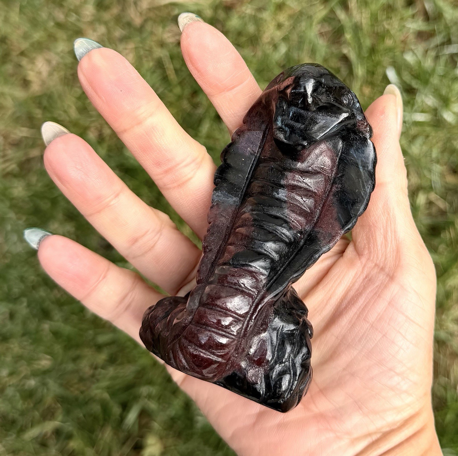Wholesale 4 PCs Natural Garnet Astrophyllite/ Arfvedsonite Coba Snake Crystals