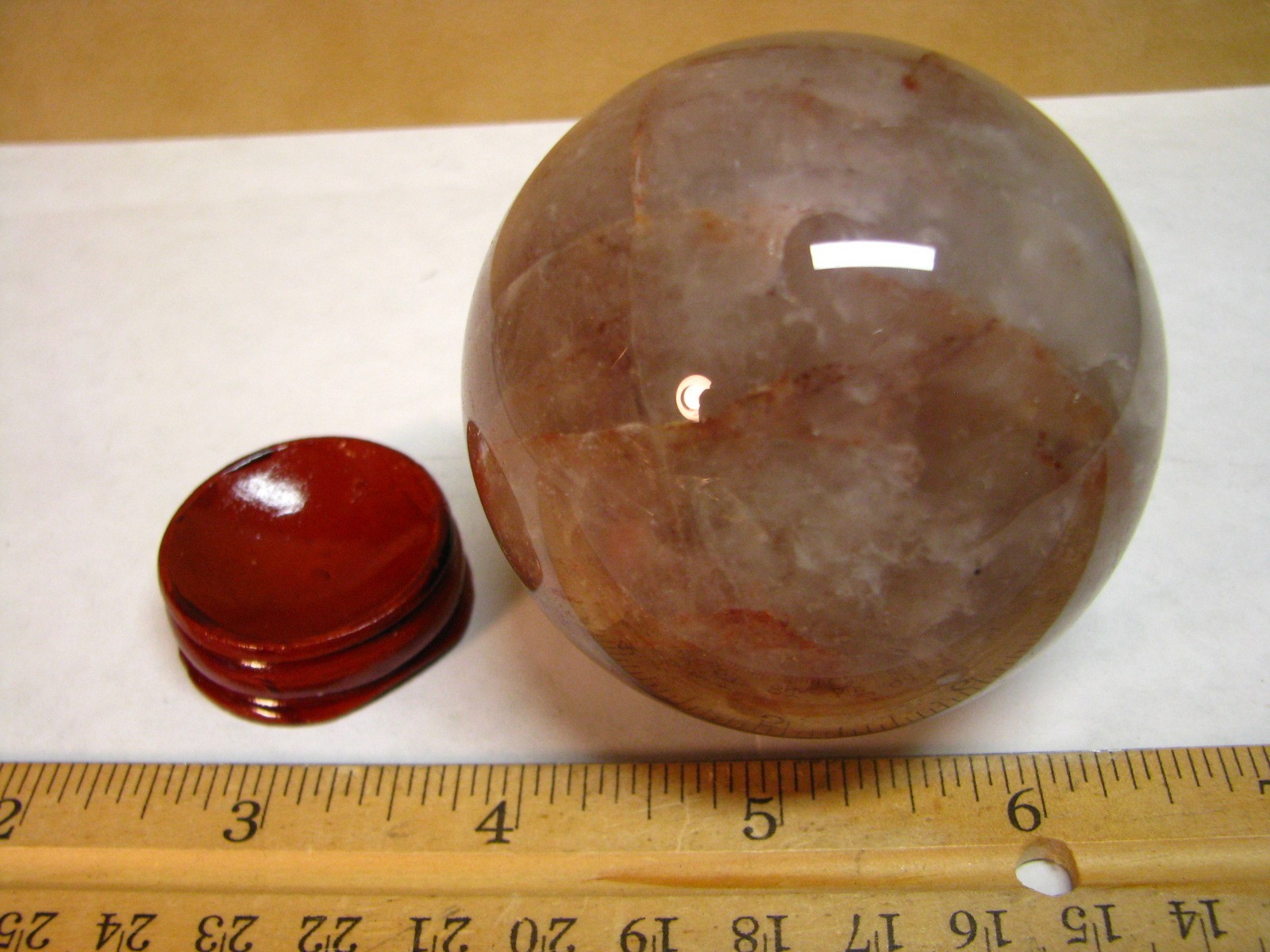 .9lb 2.6inchs SMOKY QUARTZ SPHERE BRAZIL #014