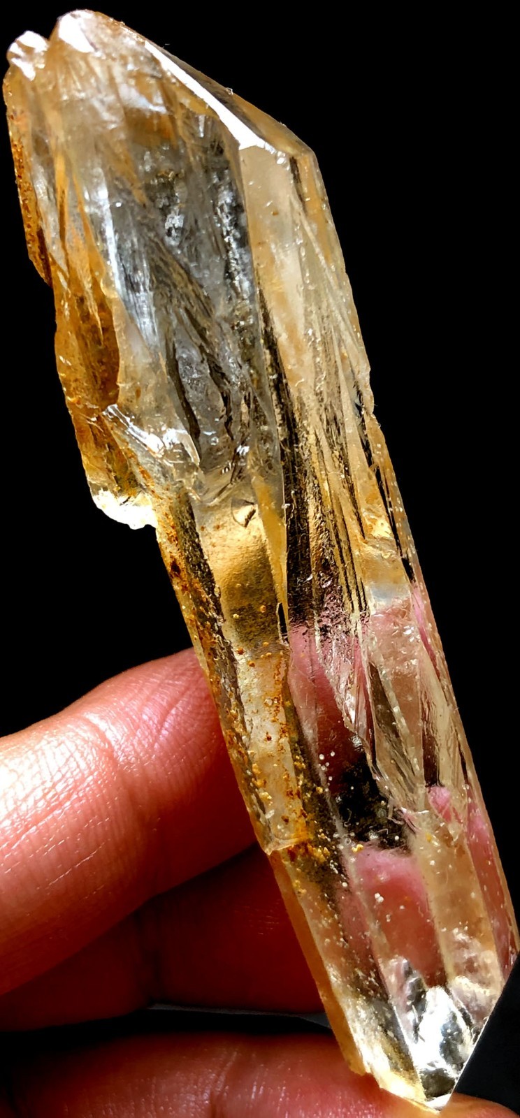46g 1PC Himalayan Natural singing Lemurian Quartz Lemurian Crystal Point t917