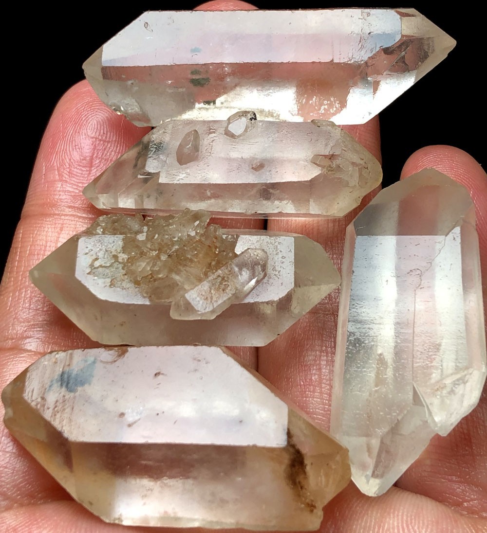 96g 5PC Himalayan crystal Natural Lemurian Quartz Lemurian Crystal Point DT t819